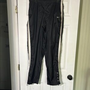 Nike Black Track/Wind Pants with White Accents